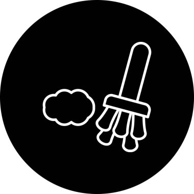 Toz Satırı Ters Vektör Satır Simgesi Tasarımı