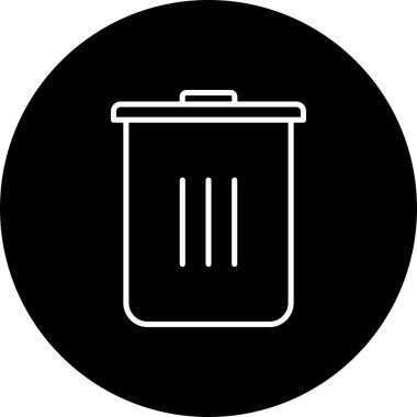 Çöp kutusu Satırı Ters Vektör Satır Simgesi Tasarımı