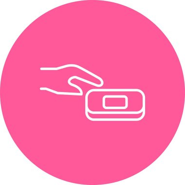 El yıkama Hattı Ters Vektör Satırı Simge Tasarımı