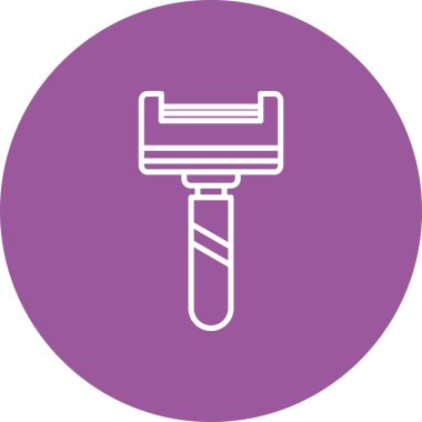 Razor Satırı Ters Vektör Satır Simgesi Tasarımı