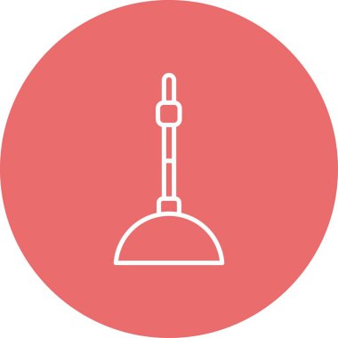 Plung Line Ters Vektör Satır Simgesi Tasarımı