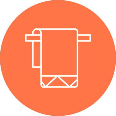 Havlu Satırı Ters Vektör Satır Simgesi Tasarımı