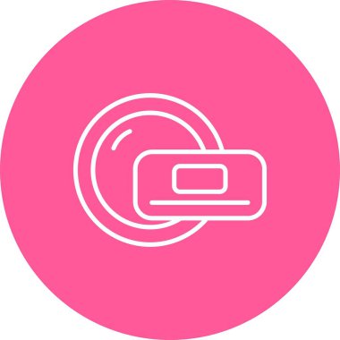 Bulaşık Hattı Ters Vektör Satırı Simge Tasarımı