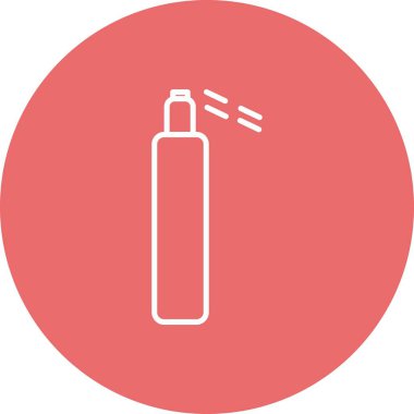 Temizleme Spreyi Satırı Ters Vektör Satırı Simgesi Tasarımı