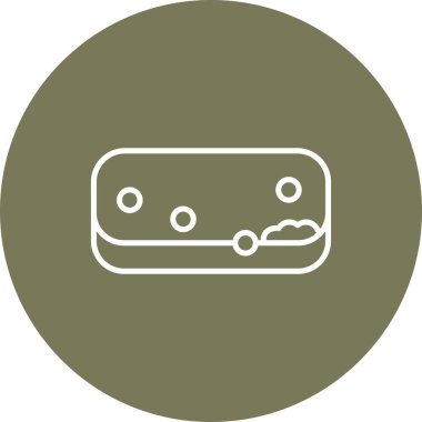 Sünger Satırı Ters Vektör Satır Simgesi Tasarımı