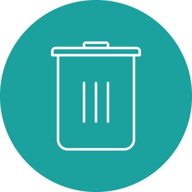 Çöp kutusu Satırı Ters Vektör Satır Simgesi Tasarımı