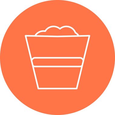 Su Kovası Satırı Ters Vektör Satırı Simge Tasarımı