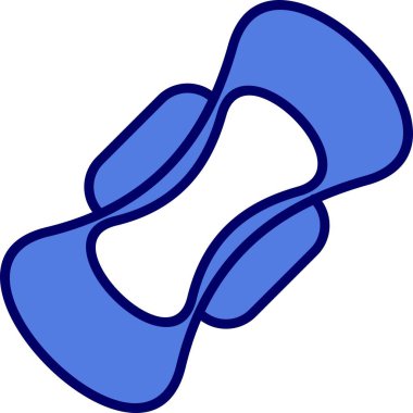 Hijyenik ped hattı Ters Vektör Çizgisi Simge Tasarımı