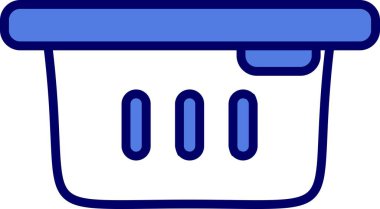 Çamaşır Sepeti Satırı Ters Vektör Satırı Simgesi Tasarımı