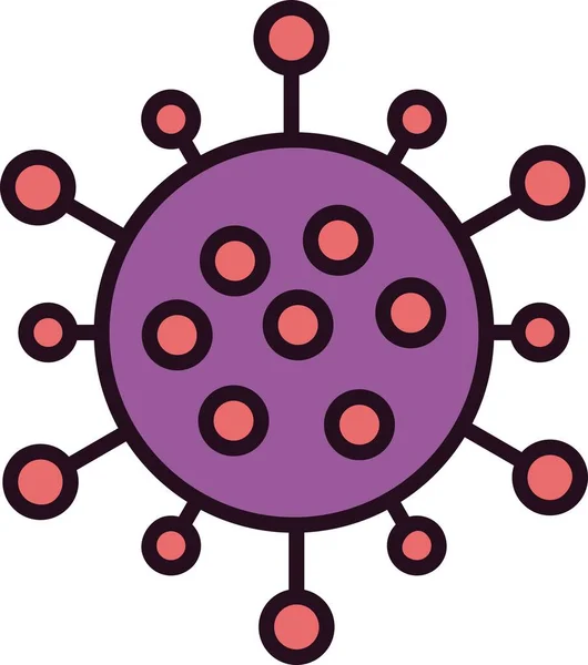 Linea Virus Riempito Vettoriale Icona Linea Desig — Vettoriale Stock