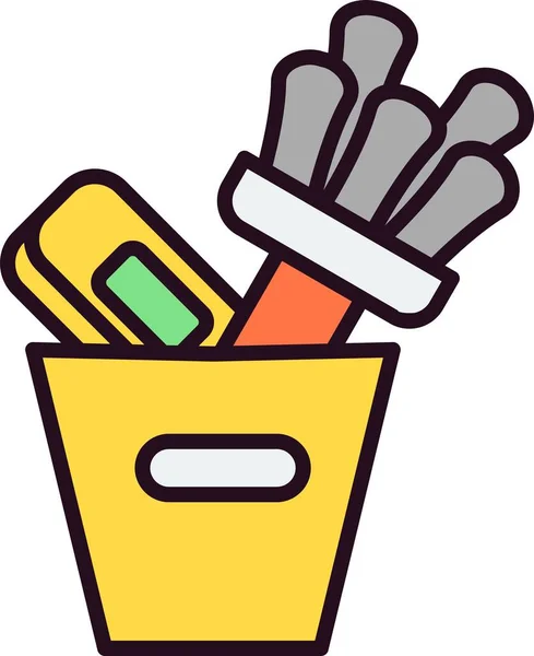 Cleaning Line Filled Vector Line Icon Desig — Stock Vector