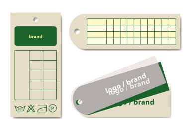 Şablon etiketi. Marka.