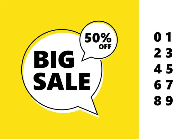 Büyük indirimli afiş tasarımı. Vektör illüstrasyonu.