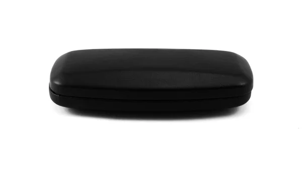 Closed black glasses case isolated on white — Stock Photo, Image