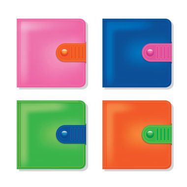 Plastik cüzdan. Vektör çizim