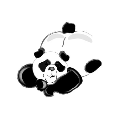 Panda. vektör çizim.