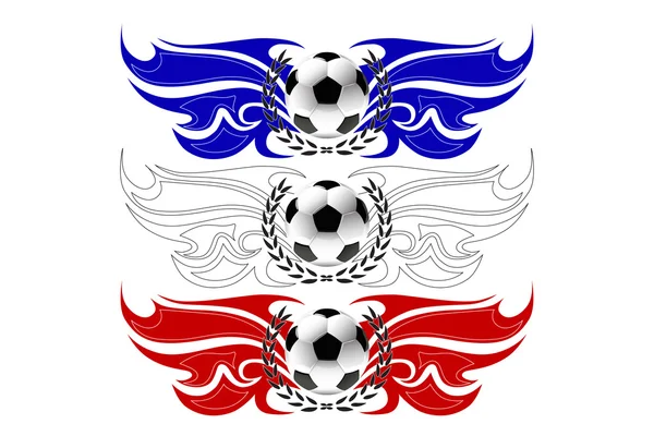 Plantillas de diseño de logotipo de placa de fútbol — Vector de stock