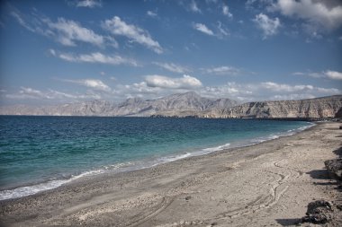 Khasab Musandam Yarımadası'nda, Umman yakınındaki kıyı sahne Amazinc