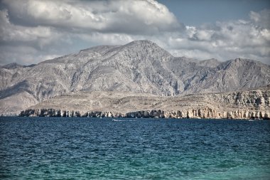 Khasab Musandam Yarımadası'nda, Umman yakınındaki kıyı sahne Amazinc