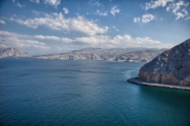 Khasab Musandam Yarımadası'nda, Umman yakınındaki kıyı sahne Amazinc