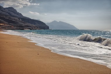 Saf sahil yakınında Bukha Musandam Yarımadası'nda, Umman
