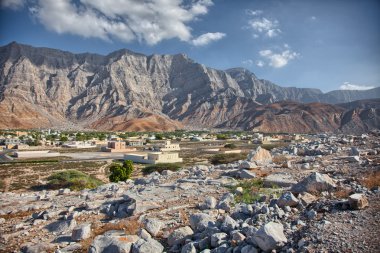 Amazing mountain scenery in Bukha, Musandam peninsula, Oman clipart