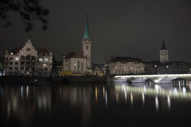 Muhteşem gece sahnelerinde Zurich, İsviçre