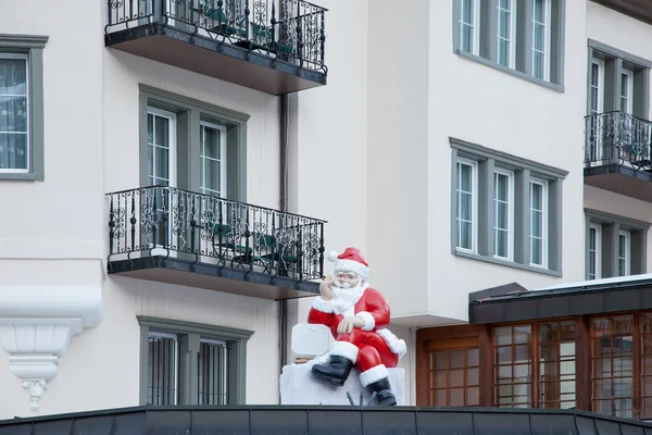 Santa Claus en el balcón, en Suiza — Foto de Stock