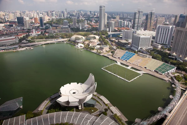 Increíbles vistas aéreas de la ciudad desde Singapur — Foto de Stock