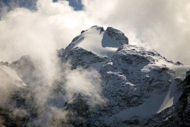 Glaciers, ice and permanent snow on Eiger, near Grindelwald, Switzerland