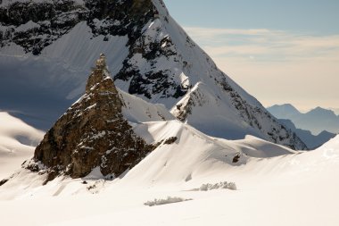Glaciers, ice and permanent snow on Jungfraujoch, Switzerland