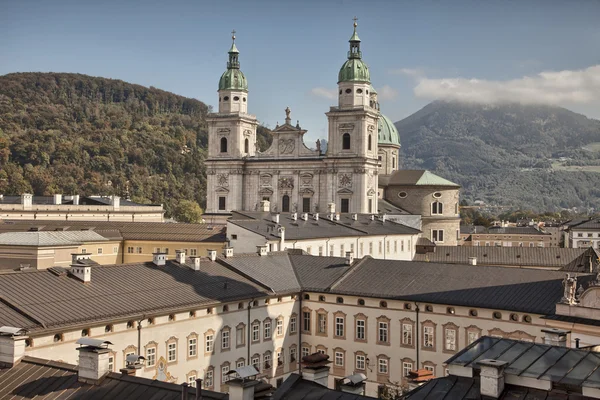 Salzburg Katedrali'nde Domplatz, Salzburg arazi, Avusturya