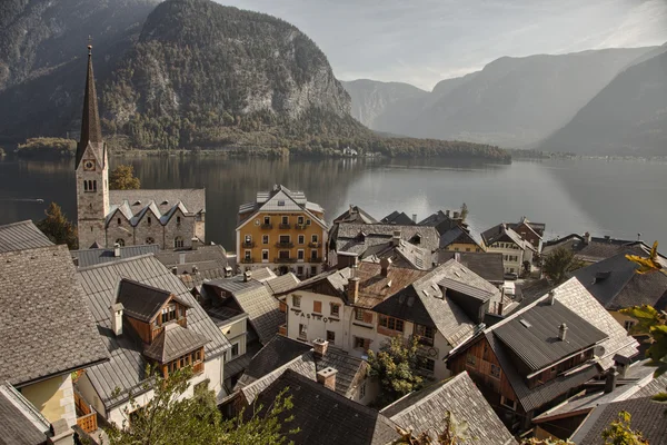 Hallstatt, Stadt und See, Salzkammergut, Österreich — Stockfoto