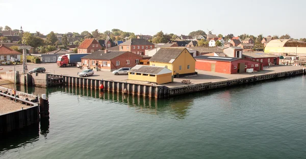 Pequeño puerto en la isla Aeroe, Dinamarca — Foto de Stock