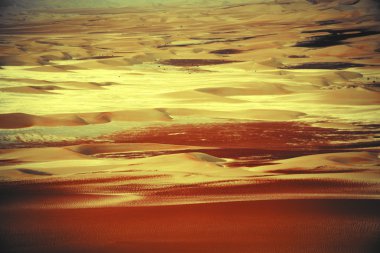 Şaşırtıcı kumul oluşumları Liwa oasis, Birleşik Arap Emirlikleri