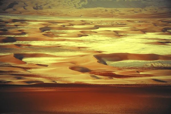 Increíbles formaciones de dunas de arena en el oasis de Liwa, Emiratos Árabes Unidos —  Fotos de Stock