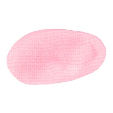 Soyut suluboya pembe leke beyaz arka planda izole edilmiş. Metnin için yer.