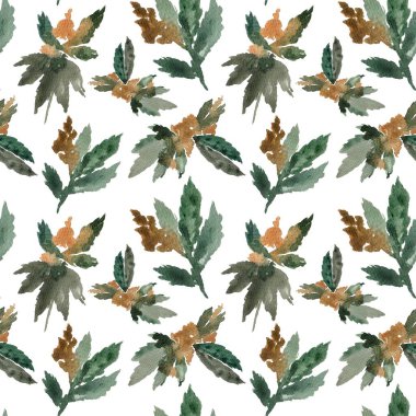 Beyaz arka planda kenevir filizi olan kusursuz bir desen. Marihuana, kenevir, bitki.