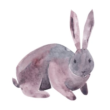 Beyaz arka planda izole edilmiş Paskalya tavşanı. Paskalya sembolü. Hayvan..