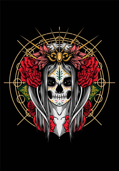 dia de muertos illüstrasyon