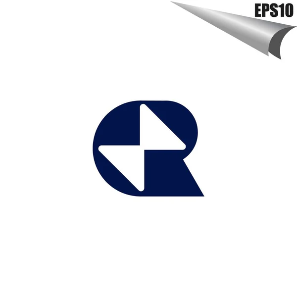 Initial Logo Monogram Design Template Simple Elegant Shape Style Modern — Stock Vector