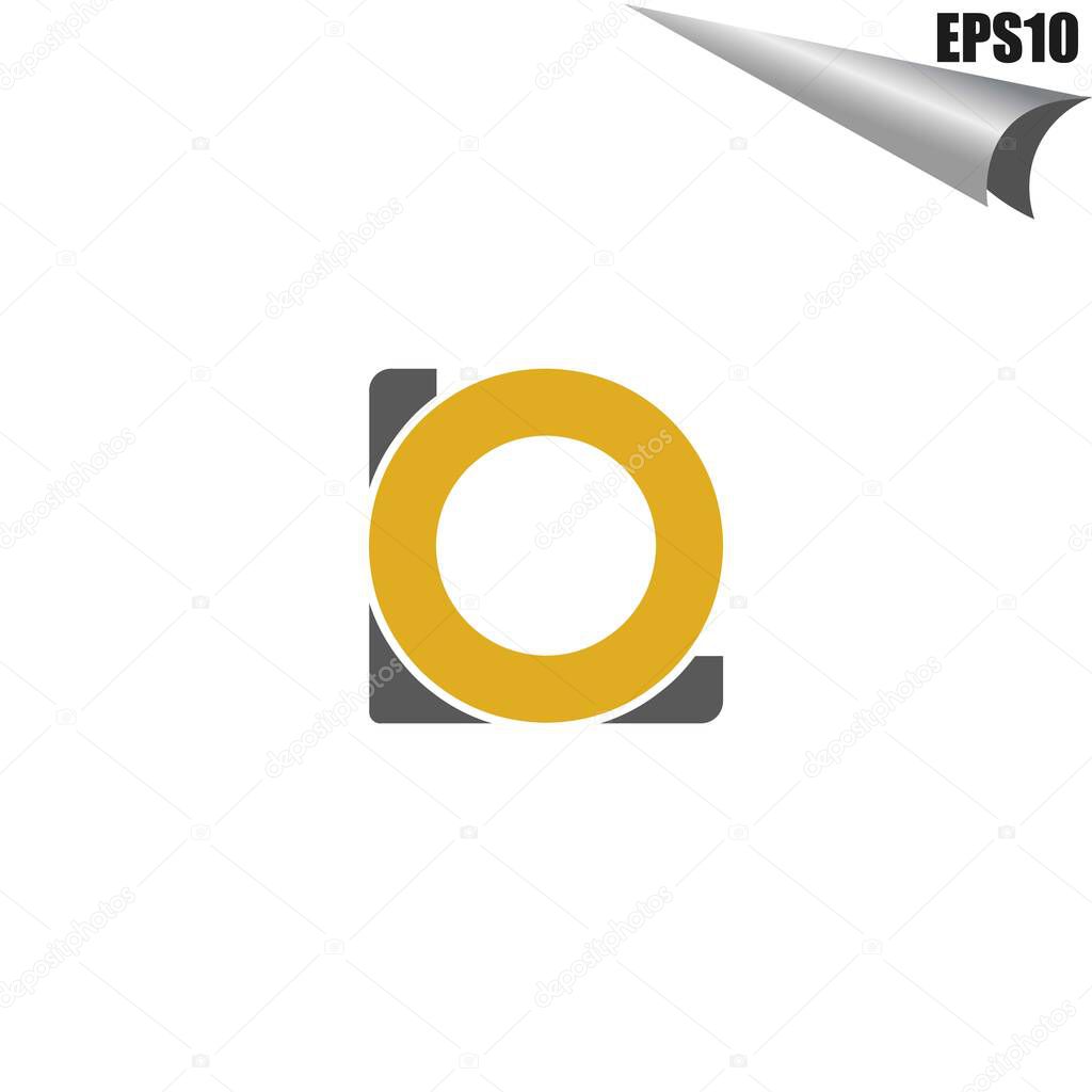 Initial Logo monogram design template. Simple elegant shape style modern logo.