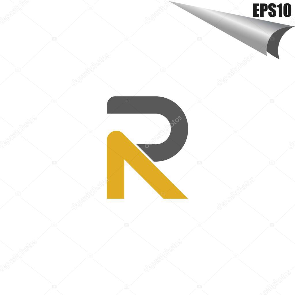 Initial Logo monogram design template. Simple elegant shape style modern logo.