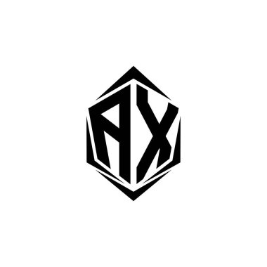 Initial AX logo design, Initial AX logo design with Shield style, Logo business branding.