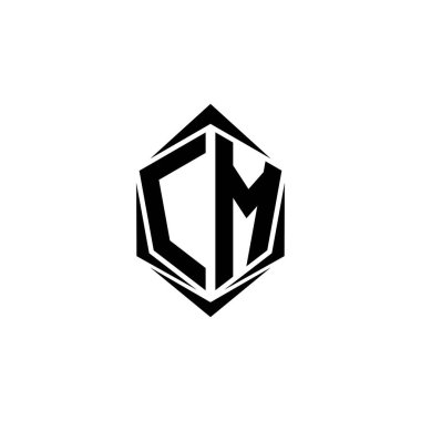 Initial CM logo design, Initial CM logo design with Shield style, Logo business branding.