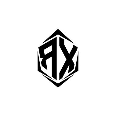 İlk RX logo tasarımı Kalkan stili, Logo ticari markalaşması.