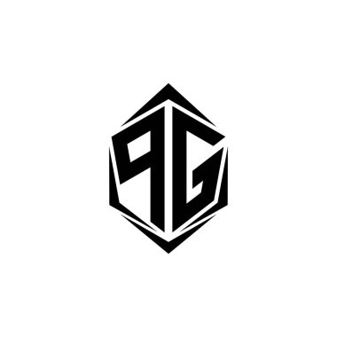 İlk PG logo tasarımı Shield stili, logo ticari markalaşması.