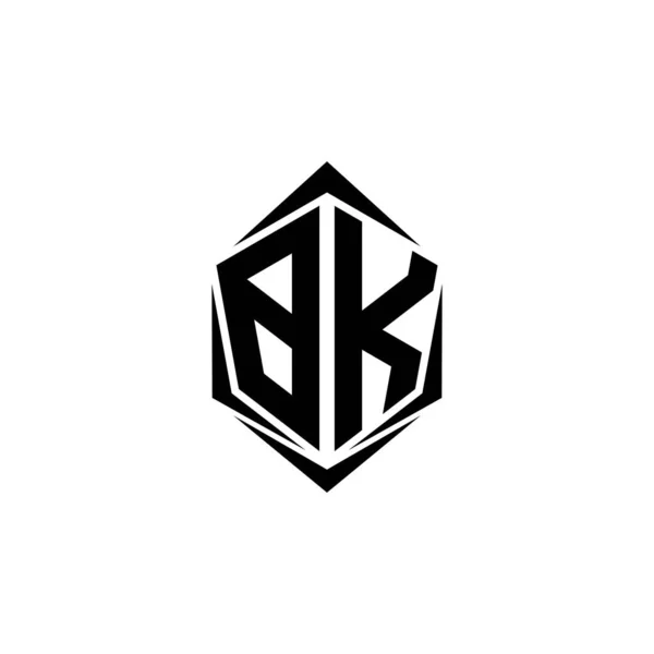 Initial Logo Design Initial Logo Design Shield Style Logo Business — Wektor stockowy