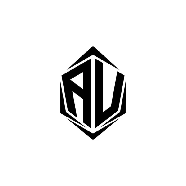 Initial Logo Design Initial Logo Design Shield Style Logo Business — Vettoriale Stock