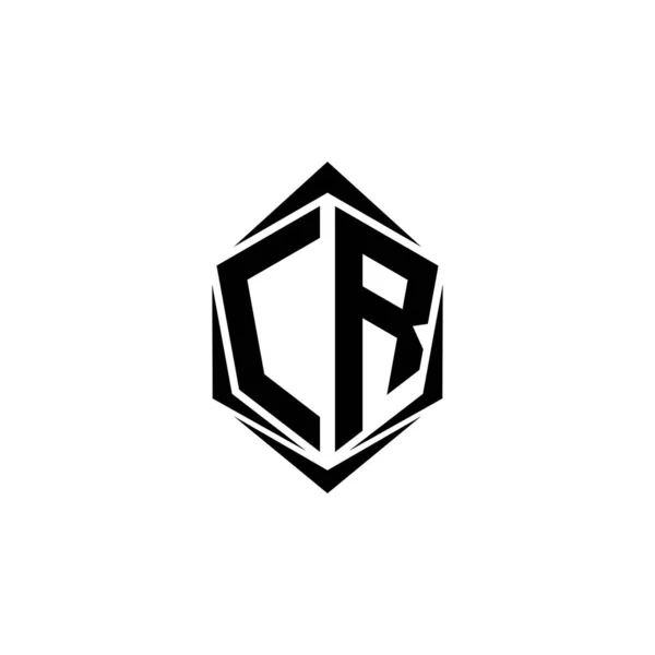 Initial Logo Design Initial Logo Design Shield Style Logo Business — Wektor stockowy